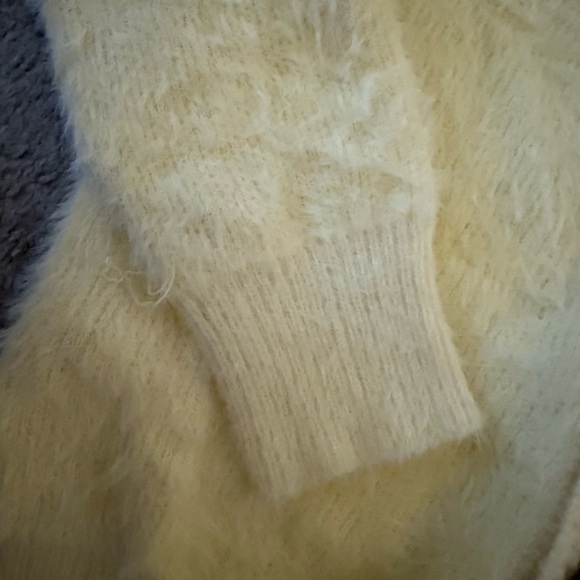 Cozy Cream Cardigan Sweater with Heart Accents - Picture 3 of 6